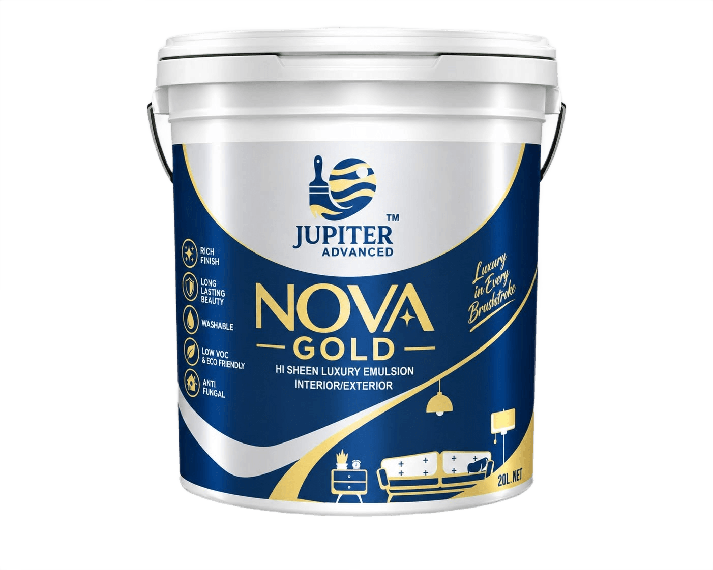 Nova Gold High Sheen Luxury Emulsion packaging